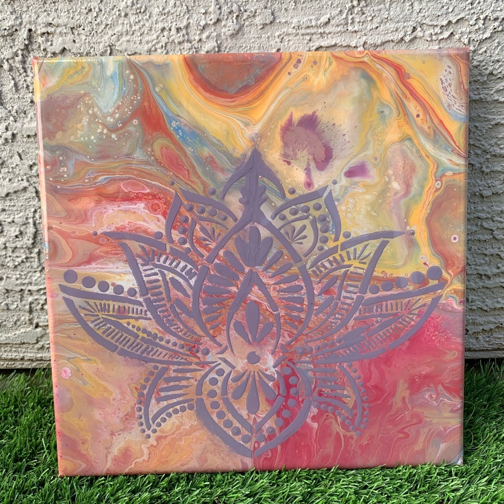 Mandala Lotus Flower Acrylic/Resin Wall Decor